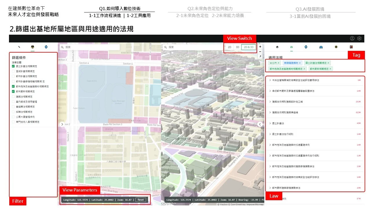 可視化法規篩選地圖