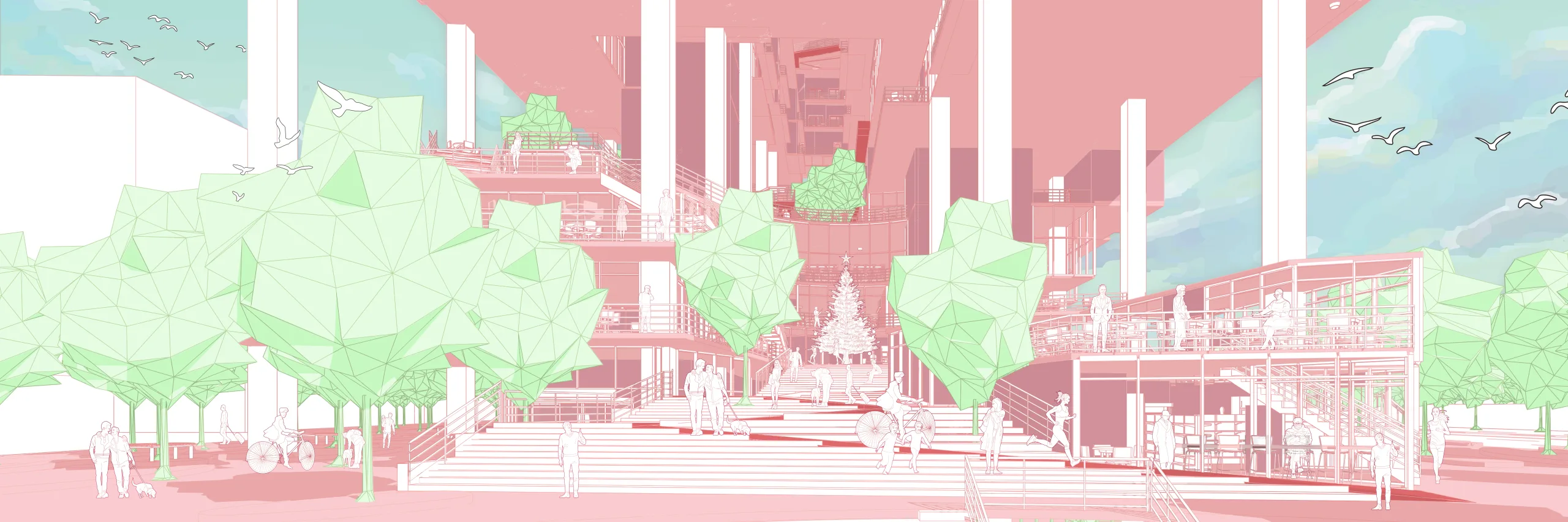 浮森之居 樂活廣場透視