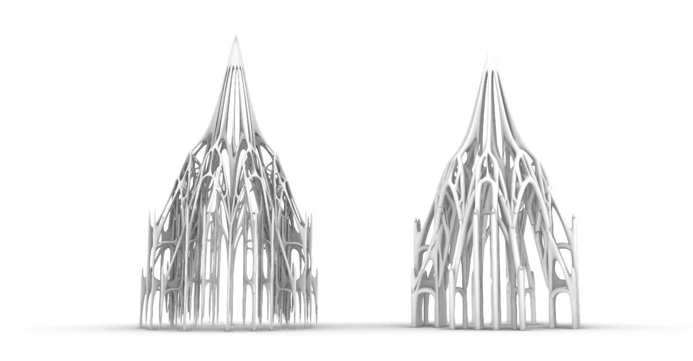 哥德式雙塔比例模型