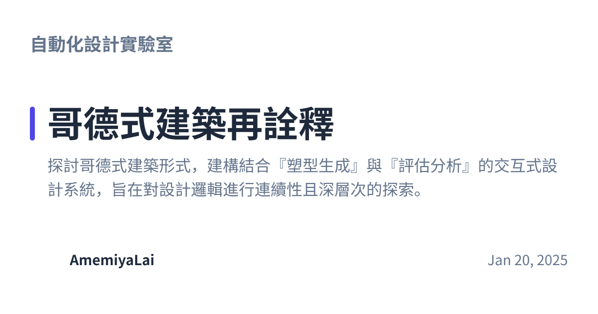 Share preview for 哥德式建築再詮釋